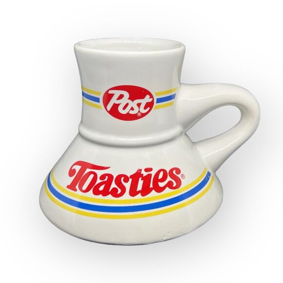 Vintage Travel Mug Post Toasties Cereal Spill Proof Wide Base Coffee Cup 10 oz - Picture 2 of 11